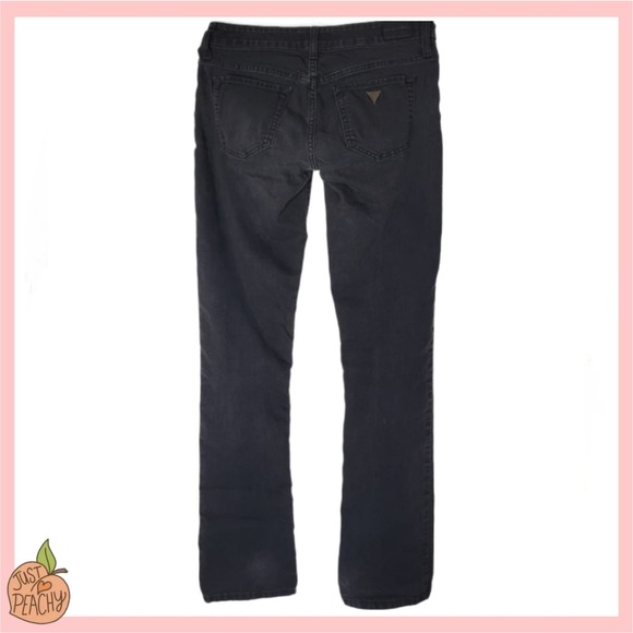 Guess Starlet Straight Lowrise Black Denim Jeans 26 - Picture 1 of 8